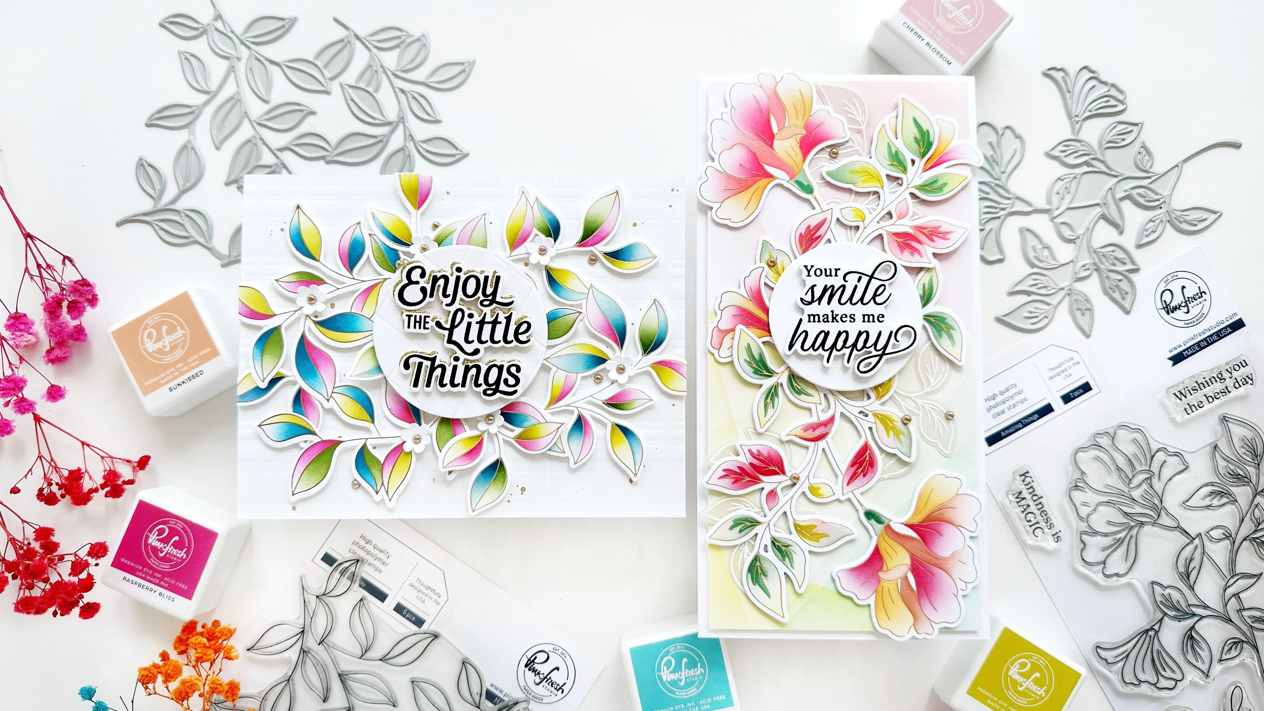Amazing things and Joyful day colorful cards | Raquel Arribas