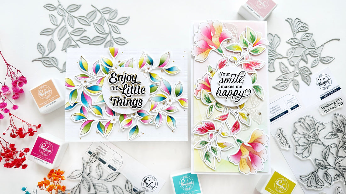 Amazing things and Joyful day colorful cards | Raquel Arribas
