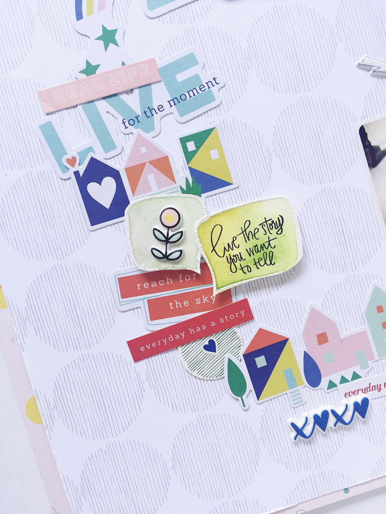 A layout using Dream on and Stamps