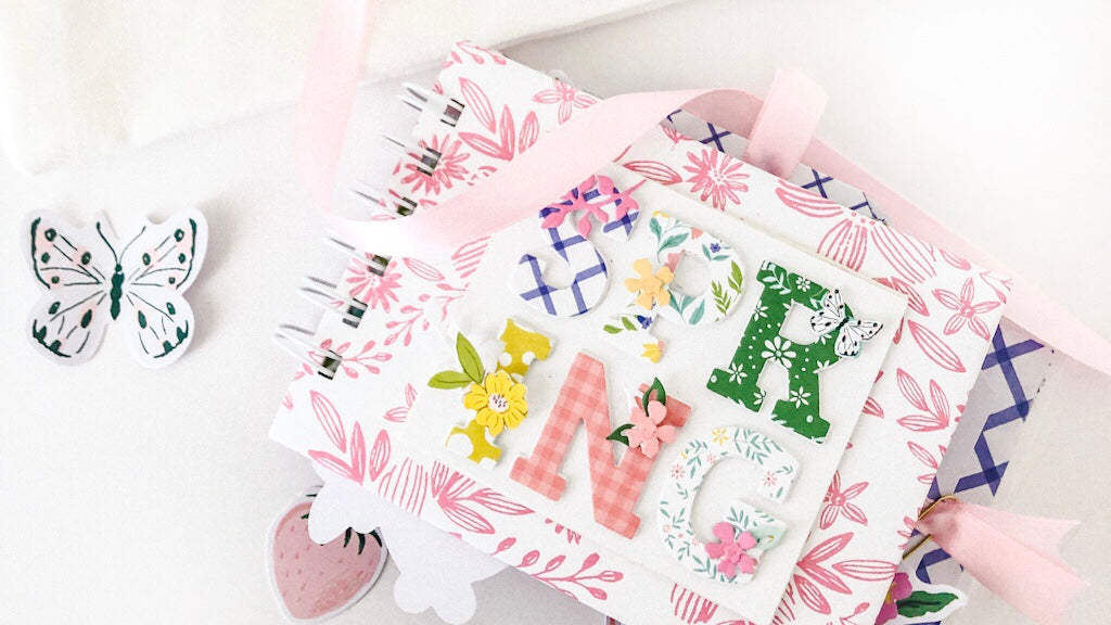 Spiral binding Mini Album with Happy Blooms collection | Susi Becerra