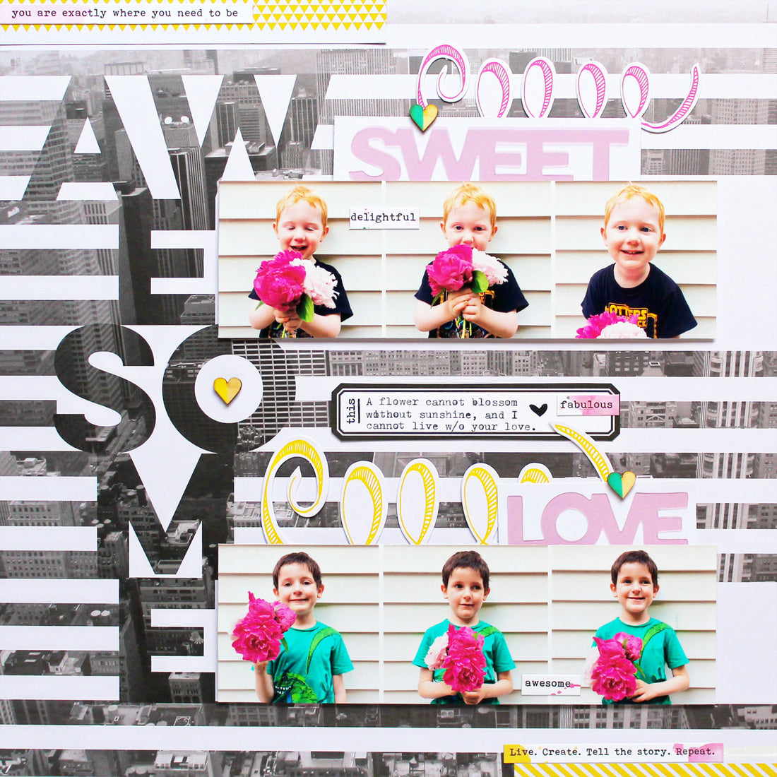 Awesome Sweet Love: a Layout using Felicity and Life Noted