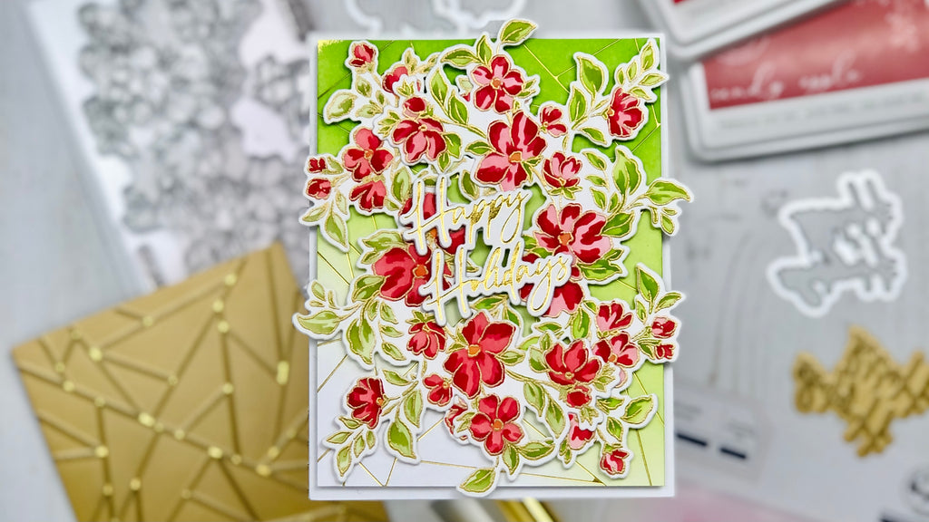 Happy Holiday Blooming Branch Card with Erica