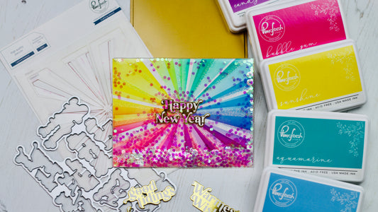 Sparkly Edge-To-Edge Shaker Card for New Years | Erica A-B