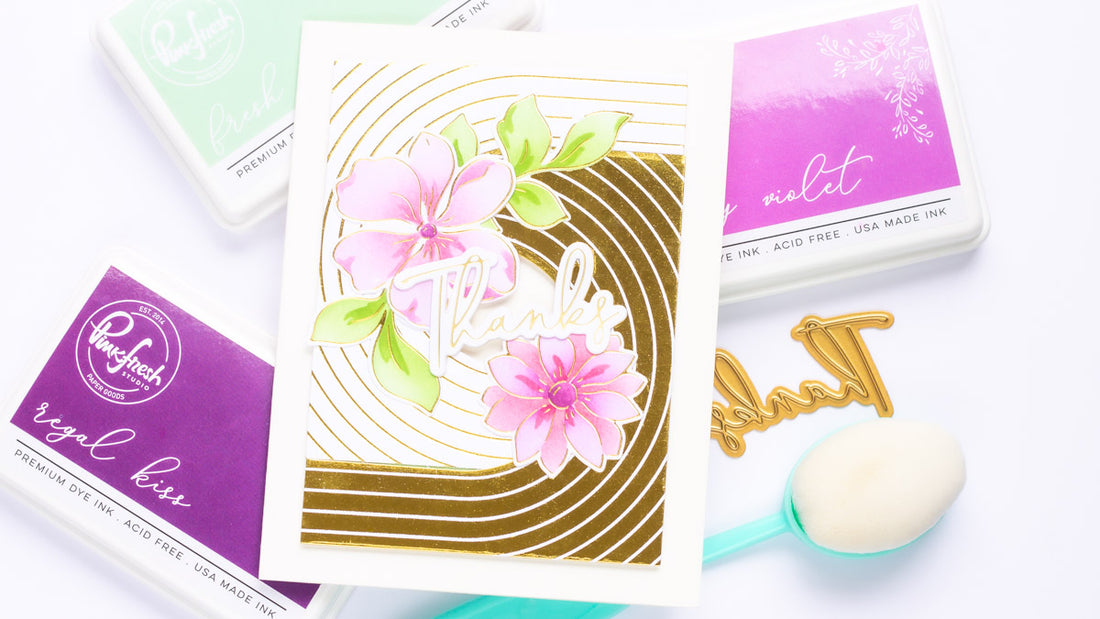 Foiled Arches Thank You Card || Angela Simpson