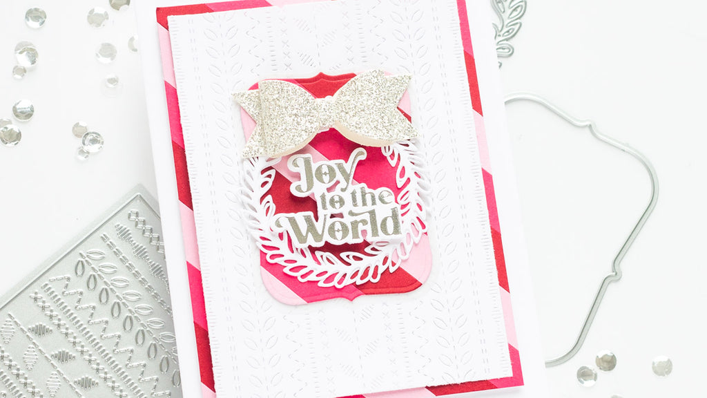 Stitches and Stripes Holiday Card | Angela Simpson
