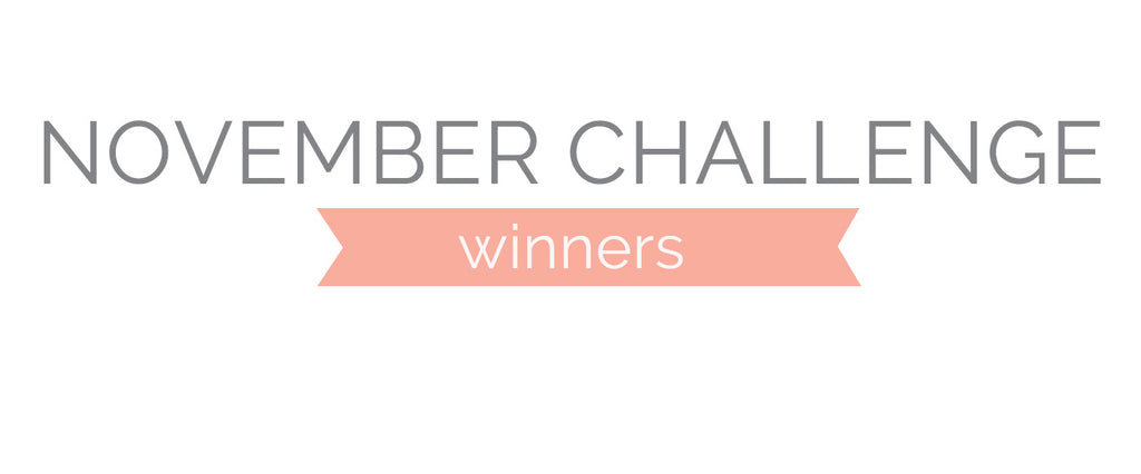 November Challenge Winners & Top 3