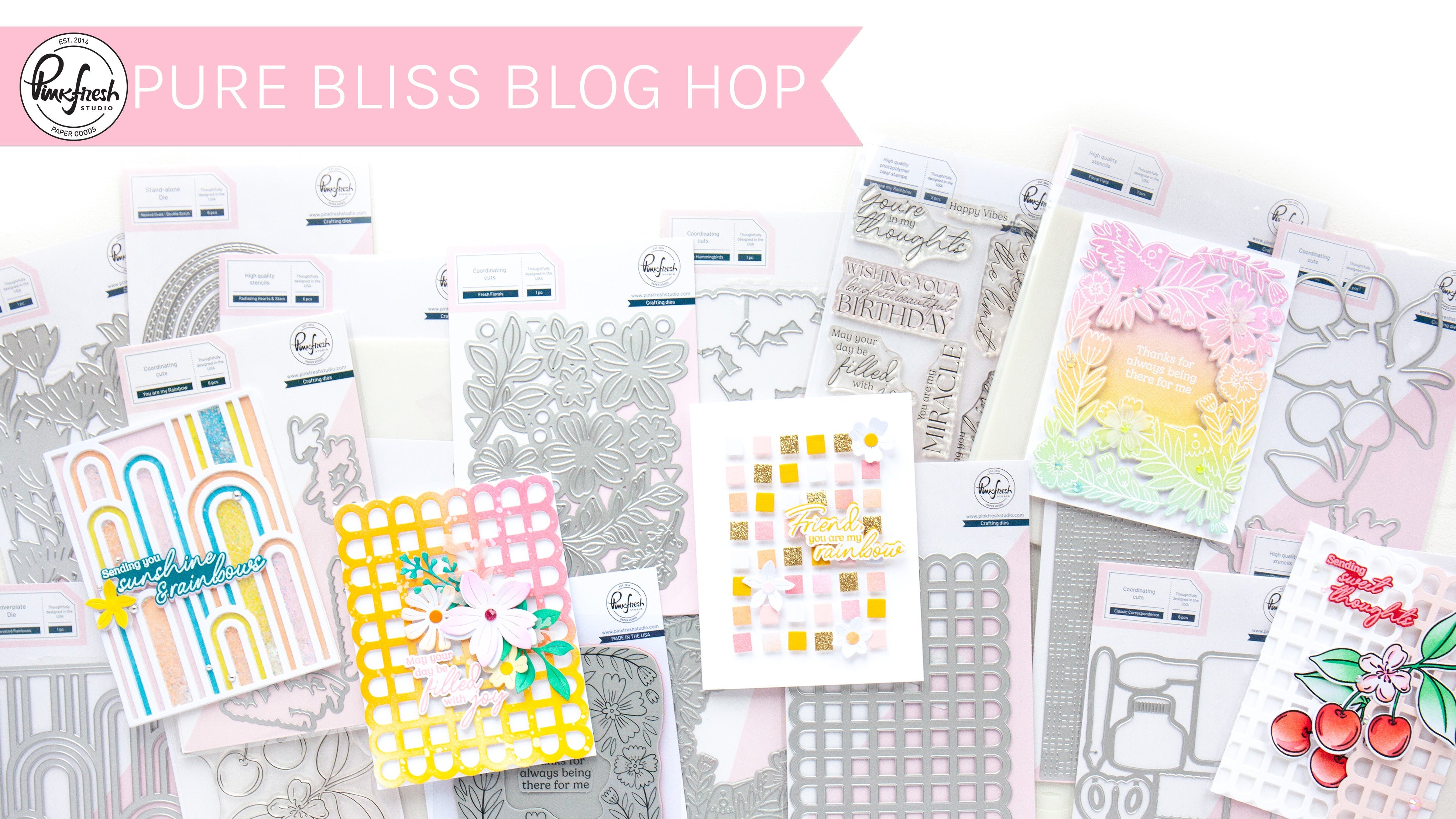 Shop "Pure Bliss" Release | Stamp, Die, Stencil, & Press Plate