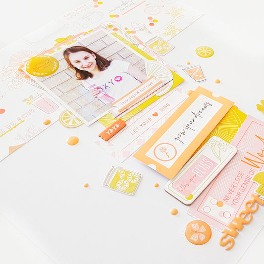 Sweet Scrapbook Layouts for July with Amanda Baldwin