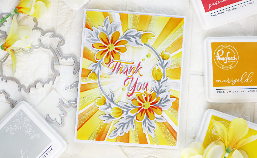Daisy Wreath in Yellow, Orange & Gray | TaeEun Yoo