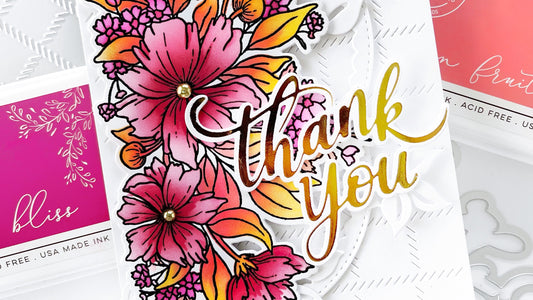 Autumn Cosmos Bunch Thank You Card | Dilay Nacar