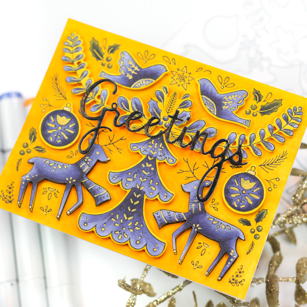 Vibrant Pop Out Folk Christmas | Jenny Colacicco