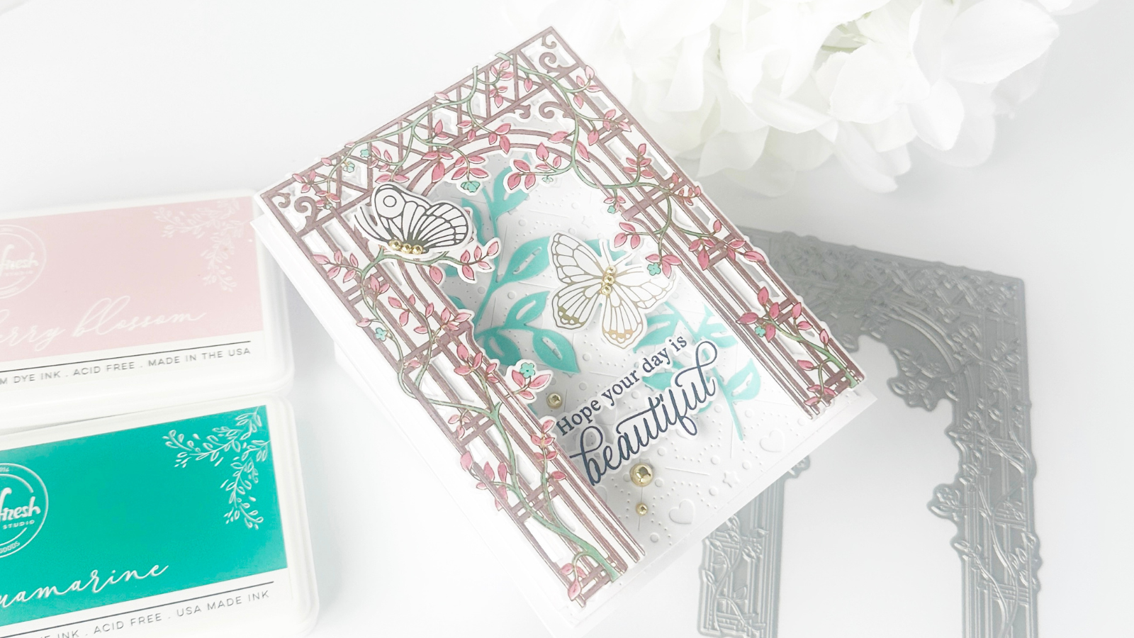 Blooming Arch Box card – Pinkfresh Studio