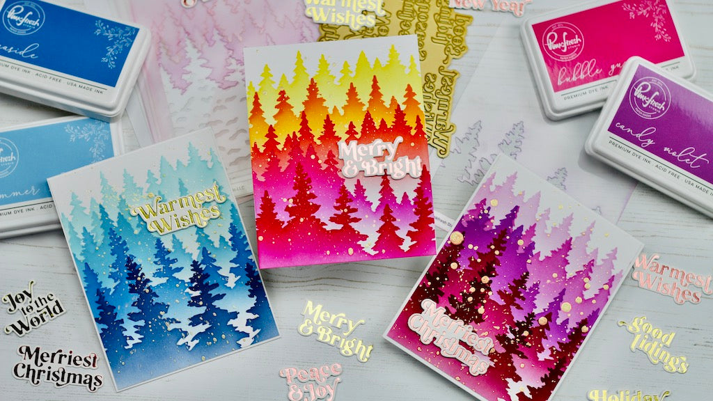 Magical Wintry Forest cards with Erica