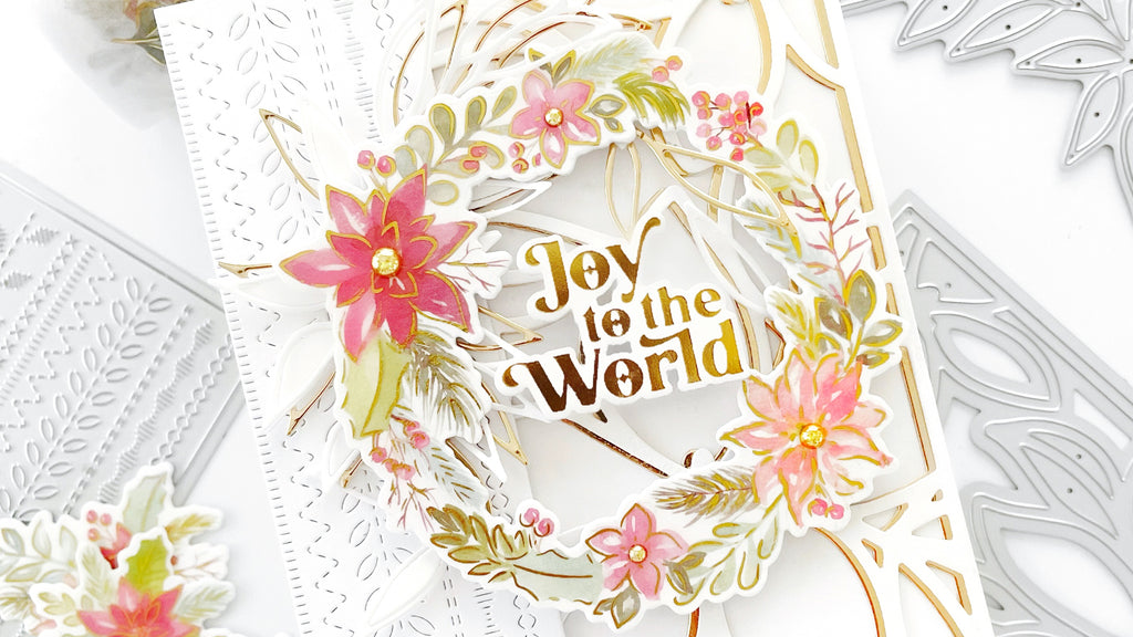 Poinsettia Washi Holiday Wreath | Dilay Nacar