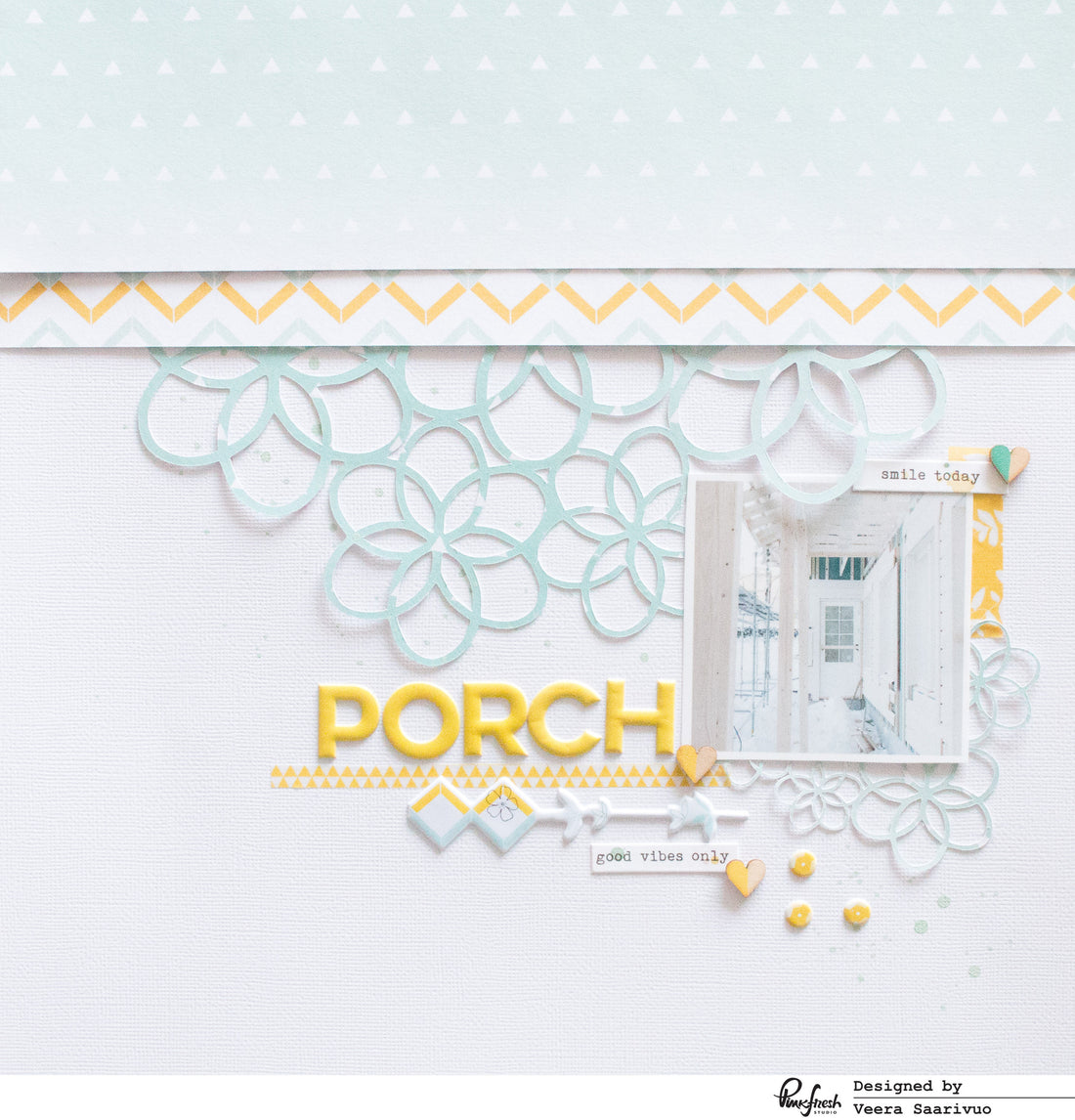 Pinkfresh Studio + Just Nick Blog hop: A Layout with Veera