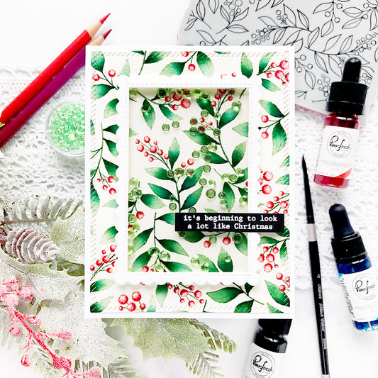 Winterberry Background Shaker Card | Caly Person