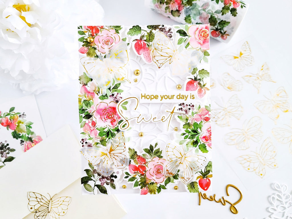 Blossoms and Berries Washi, Die & Stamp┃Yasmin Diaz