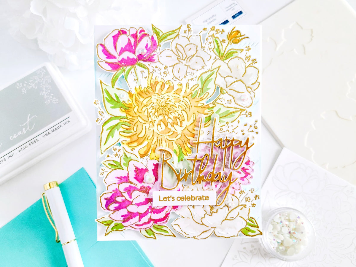 Flower Garden Stamp & Stencil Set┃Yasmin Diaz