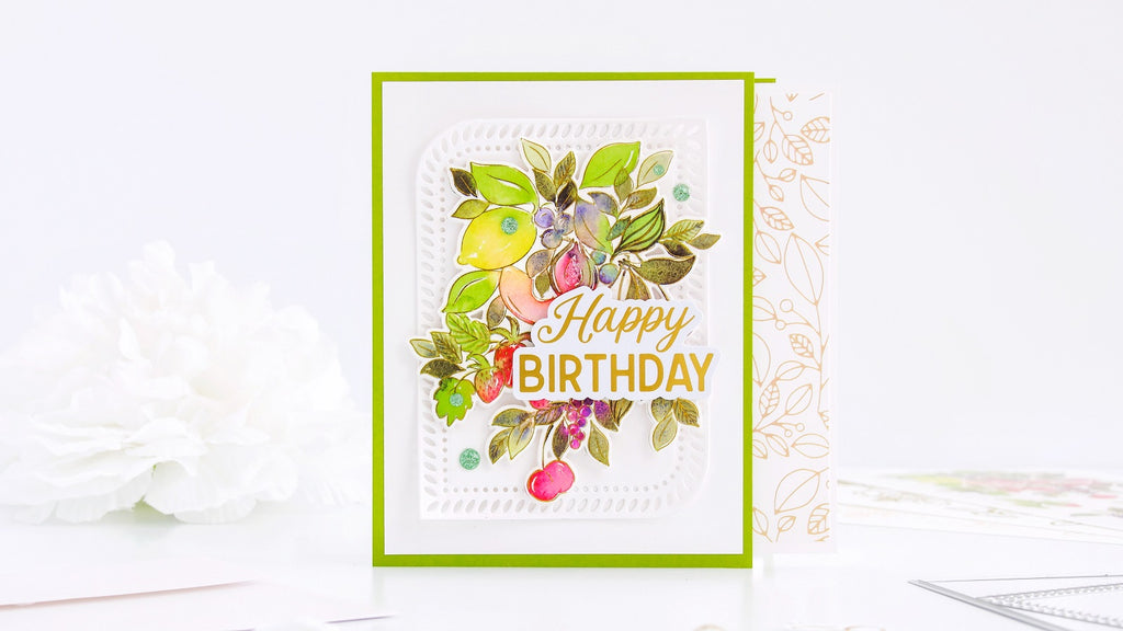 Fruitalicious Fun Fold Inspiration Card┃Yasmin Diaz