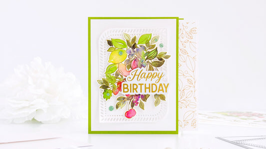 Fruitalicious Fun Fold Inspiration Card┃Yasmin Diaz