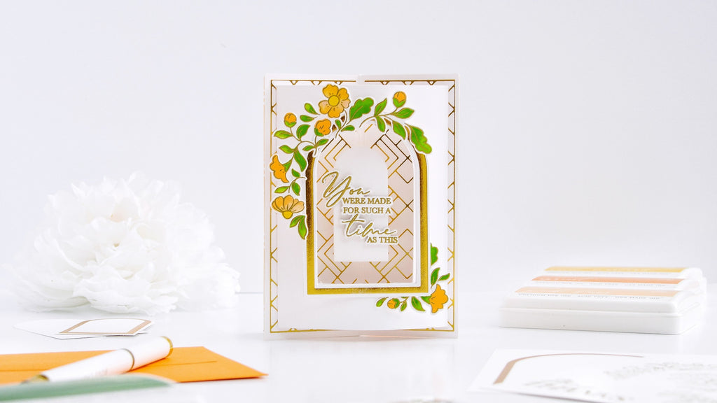 Fun Fold Arch Florals Bendy Inspiration Card┃Yasmin Diaz