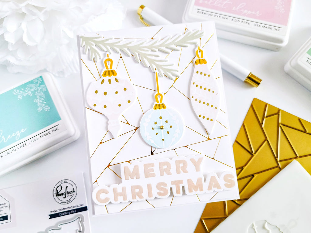 Holiday Ornaments + Abstract Triangles Inspiration Card┃Yasmin Diaz