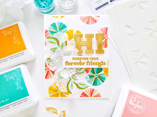 Seamless Starburst Circles - Friendship Card┃Yasmin Diaz