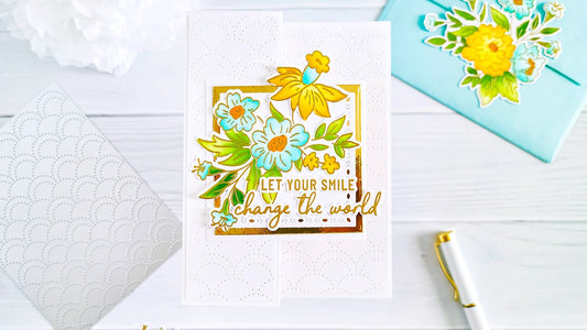 W-Fold Floral Inspiration Card┃Yasmin Diaz