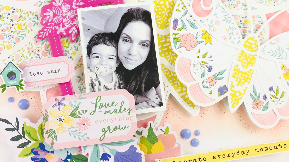 Happy Blooms Layout | Karlla Dauer