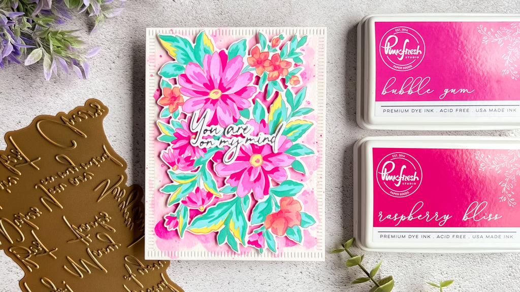 Pink Painted Daisies Card