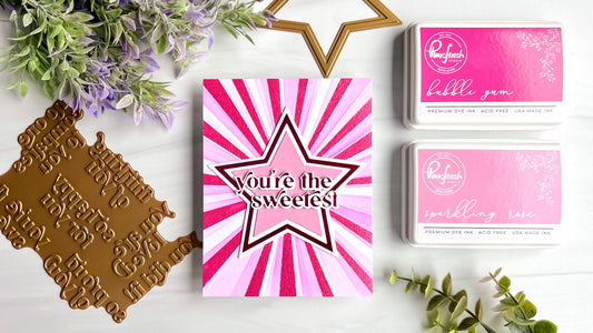 Layered Sunburst Thank You Cards