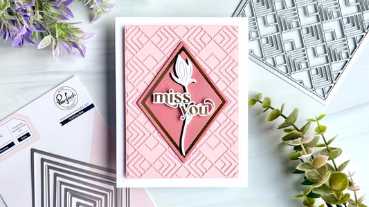 Geo Tiles Miss You Card