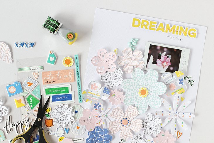 A Layout & a Mini Album with Dream on collection by Eunyoung Lee