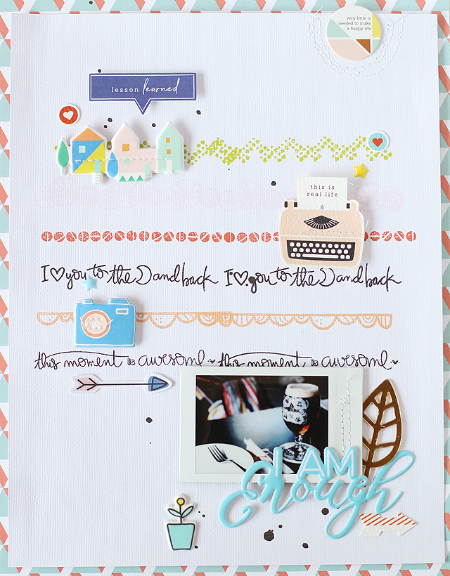 A Scrapbook Layout &  A TN Layout with Stamping