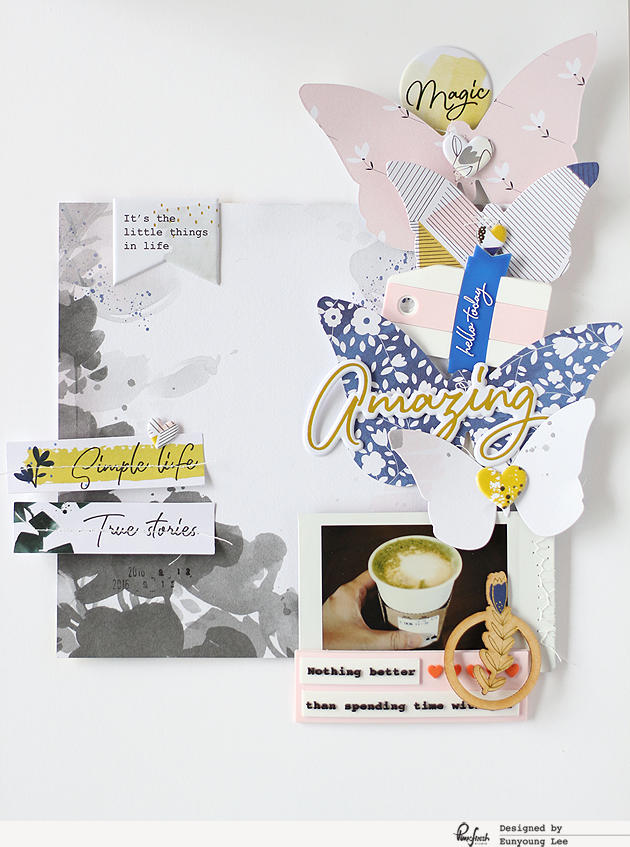 Two layouts with The Indigo Hills Collection