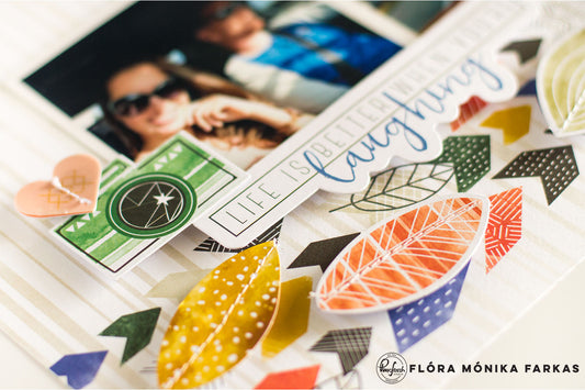 Stamping on Scrapbook Layouts | Flora Monika Farkas