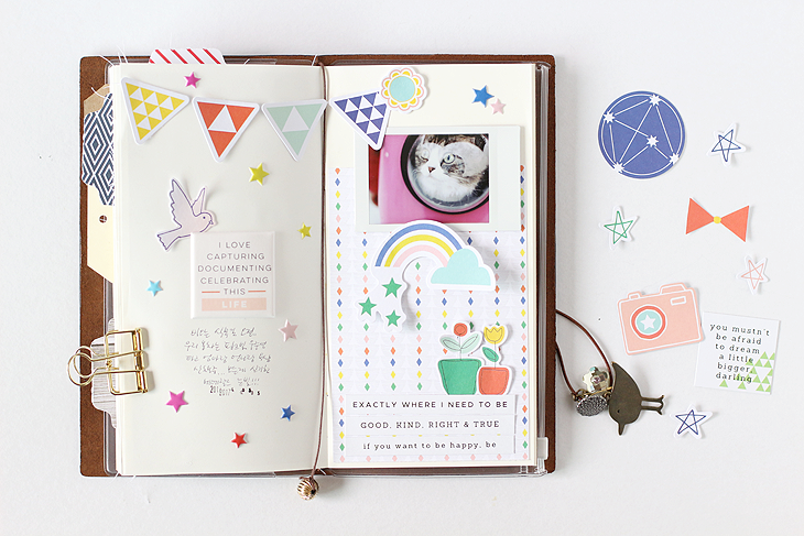 Two traveler's note layouts by Eunyoung