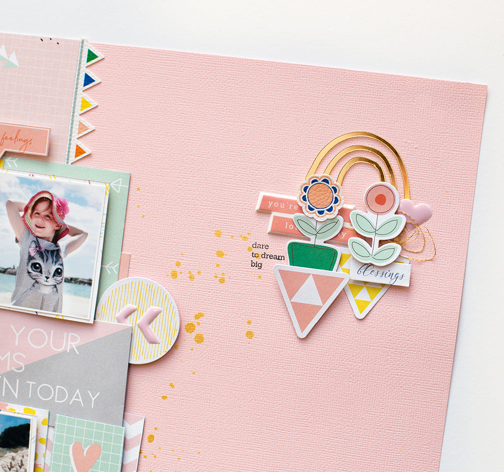 2 layouts using the Dream On collection by BEA Valint