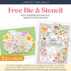 Modern Botanicals Die & Stencil