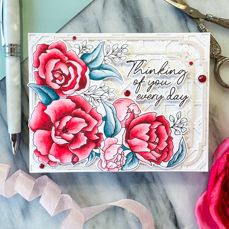 Camellias press plate