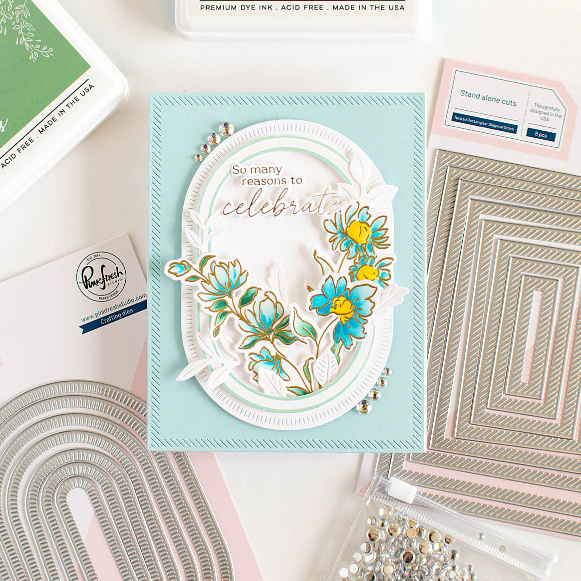 Nested Elongated Ovals press plate – Pinkfresh Studio