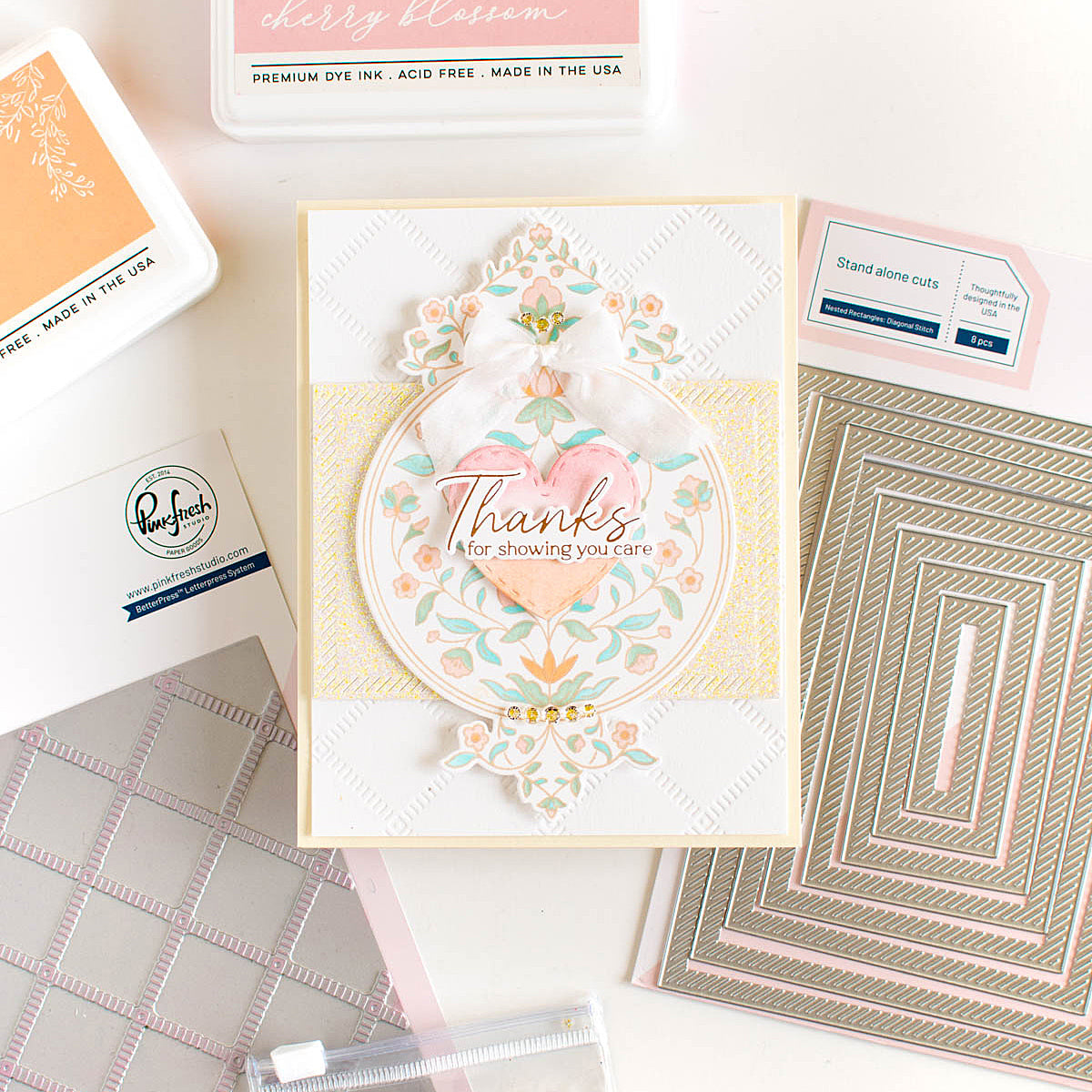 Essentials: Nested Rectangles Diagonal Stitch die