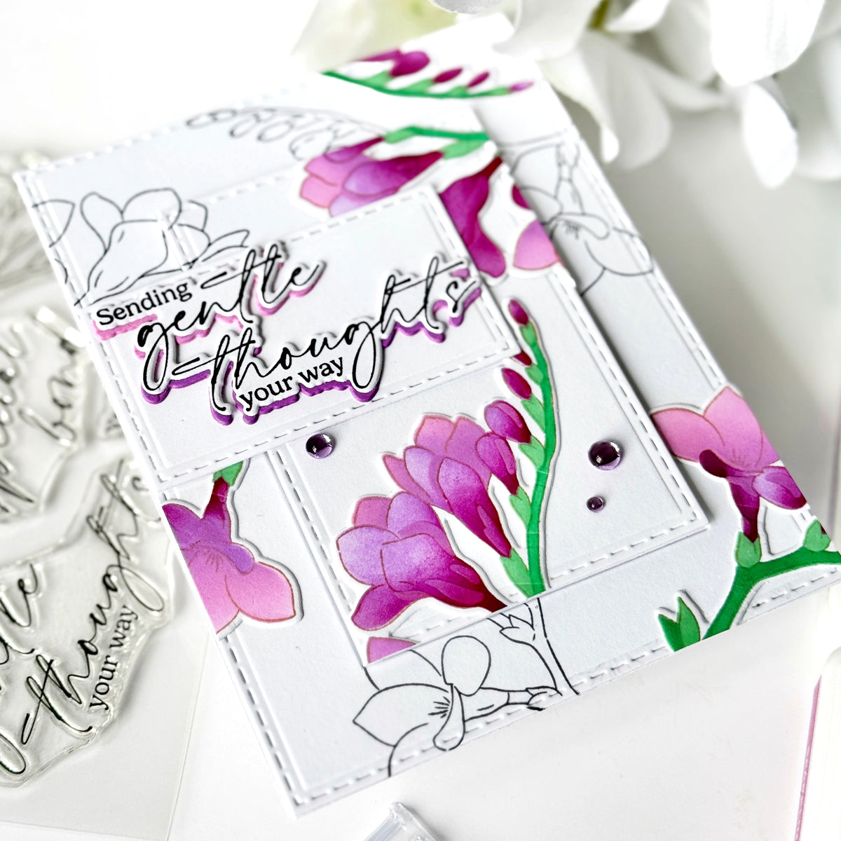 Freesia Flourish stamp