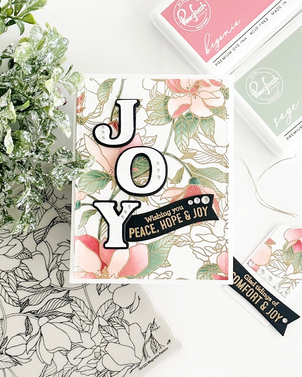 Magnolia Pattern cling stamp – Pinkfresh Studio