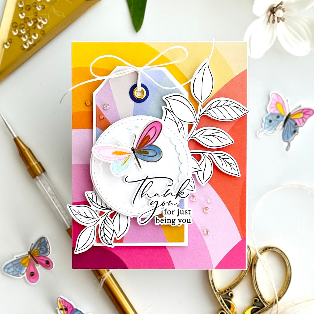 Fluttering Butterflies die – Pinkfresh Studio