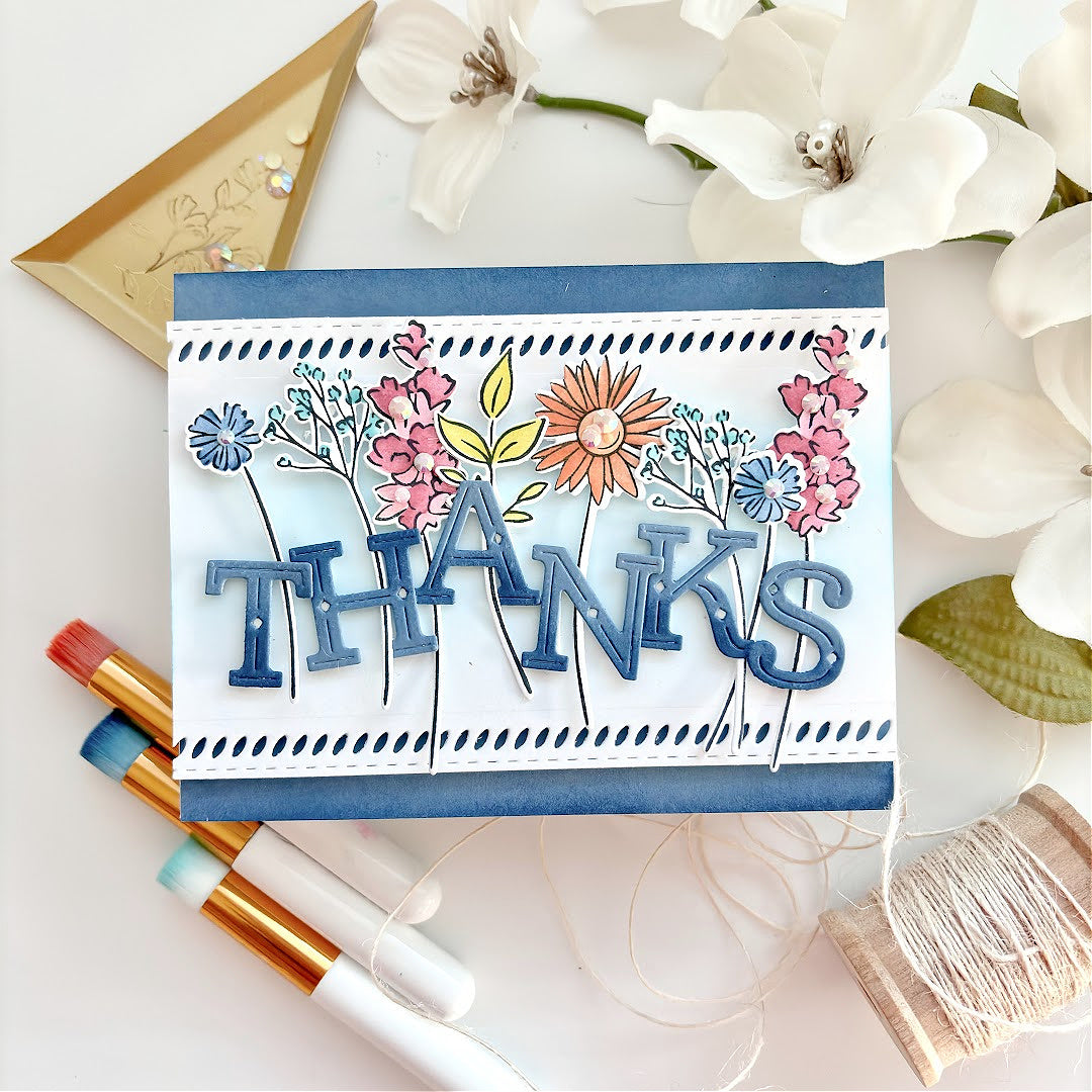 Wildflower Bouquet stamp – Pinkfresh Studio