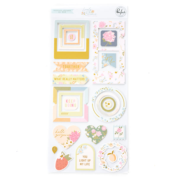 Lovely Blooms: Chipboard Stickers