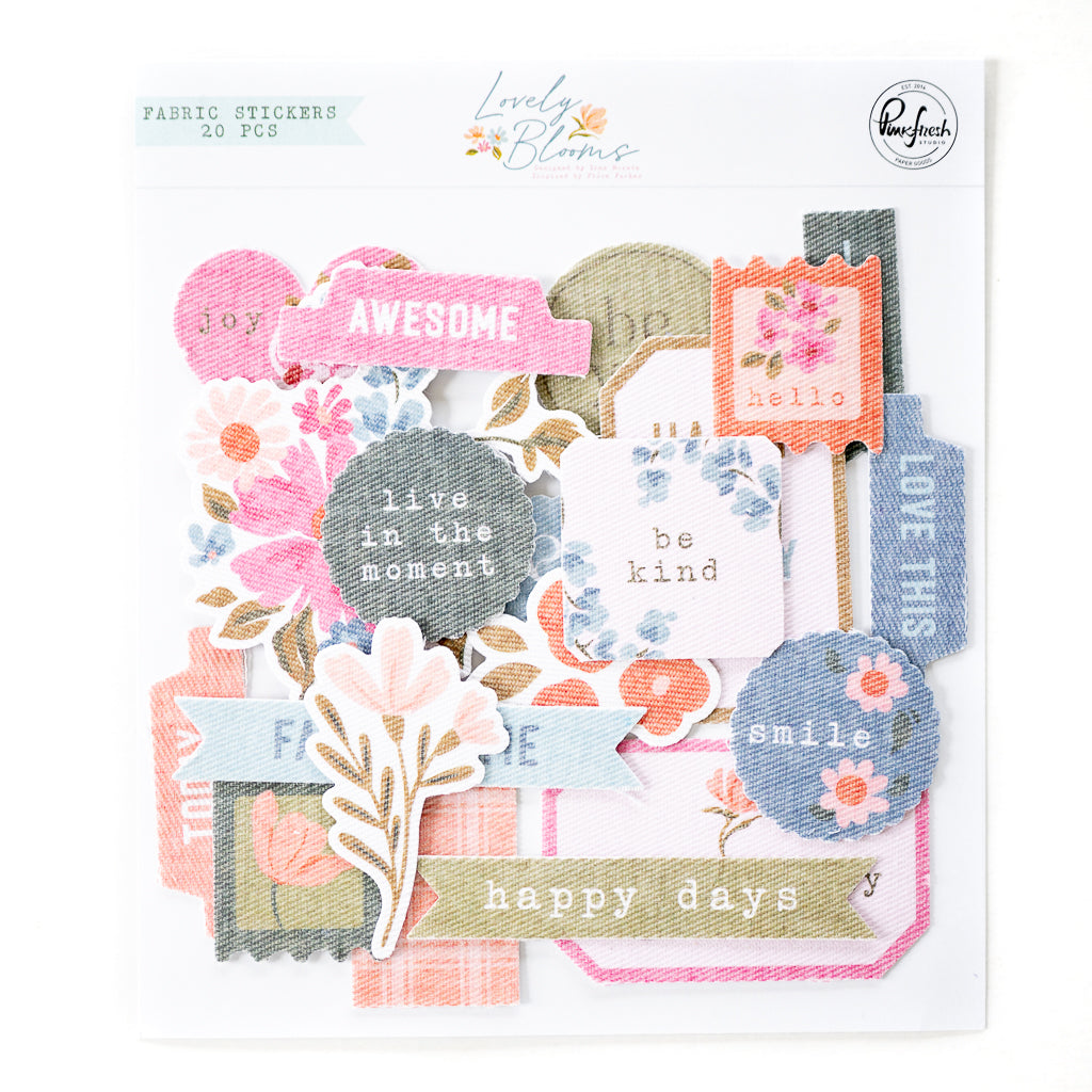 Pinkfresh Studio - Lovely Blooms Collection - Fabric Stickers