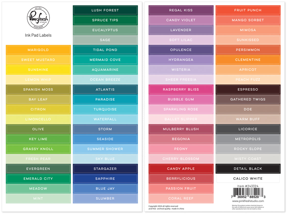 -Ink Labels – Pinkfresh Studio