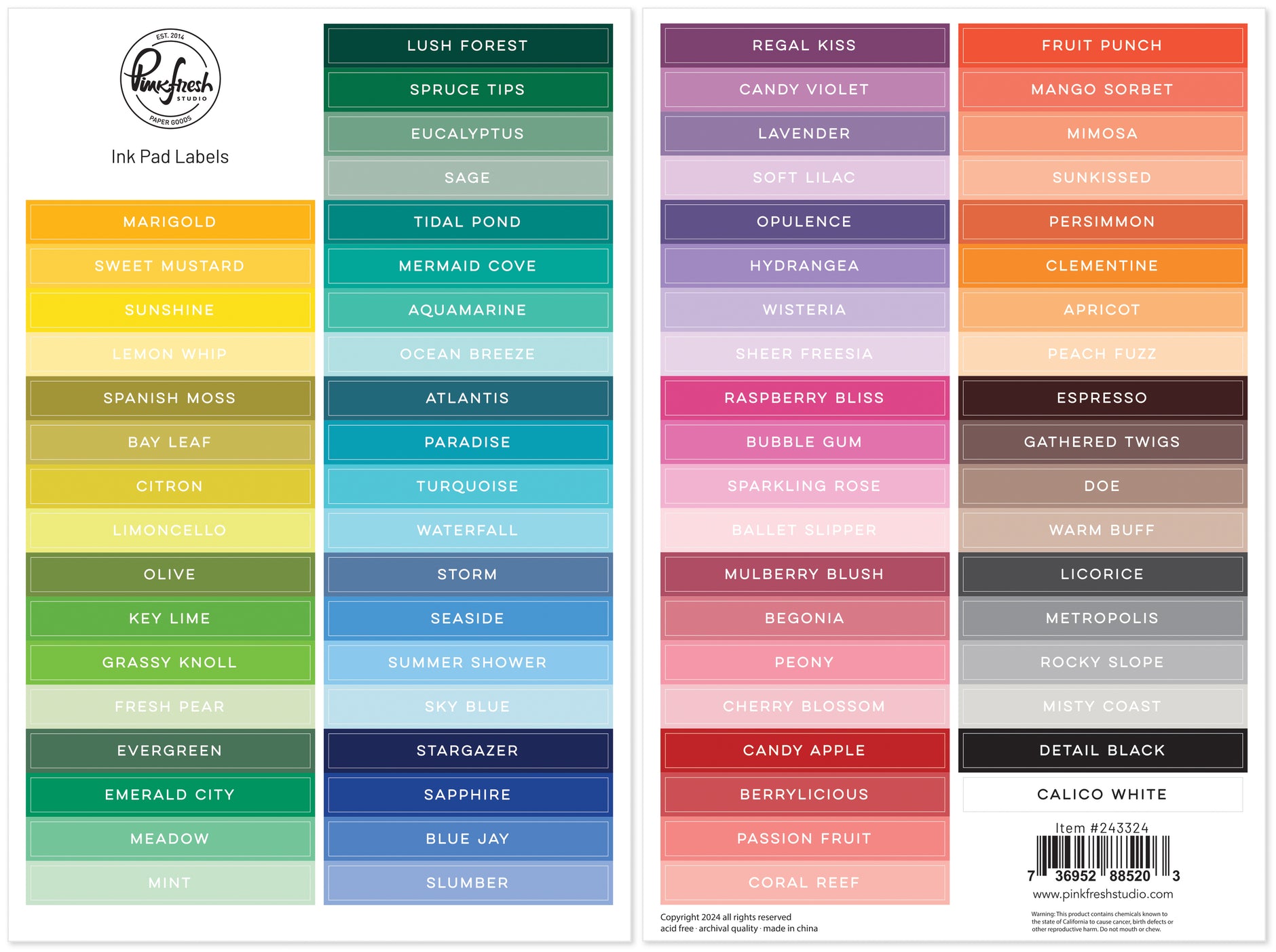 -Ink Labels – Pinkfresh Studio